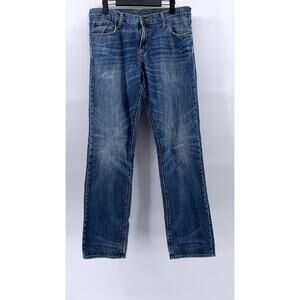 OLD NAVY Men's Light Blue Wash Distressed Slim-Fit Five Pocket Jeans SZ 33X32